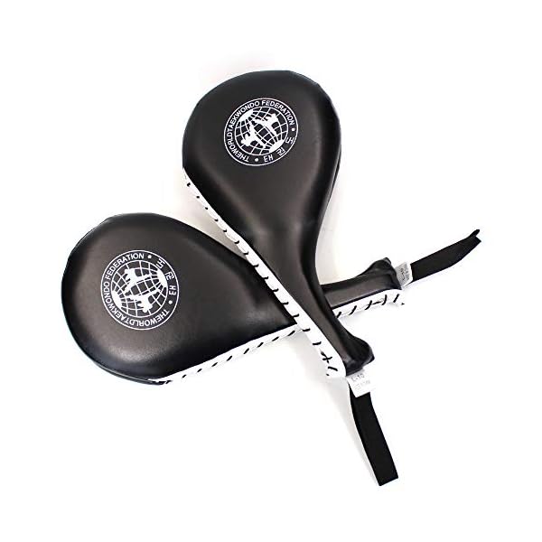 M-Aimee 2 Pack Taekwondo Kick Pad Target Durable Tae Kwon Do Karate Kickboxing Training Pads (Black)