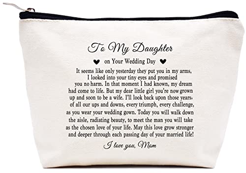 LIBIHUA-Wedding-Gifts-for-Bride-from-Mom-Bride-Gifts-for-Daughter-from-Mother-Bridal-Shower-Present-Makeup-Bag-Cosmetic-Bag-Travel-Pouch-to-My-Daughter-on-Your-Wedding-Day LIBIHUA Wedding Gifts for Bride from Mom Bride Gifts for Daughter from Mother Bridal Shower Present Makeup Bag Cosmetic Bag Travel Pouch to My Daughter on Your Wedding Day
