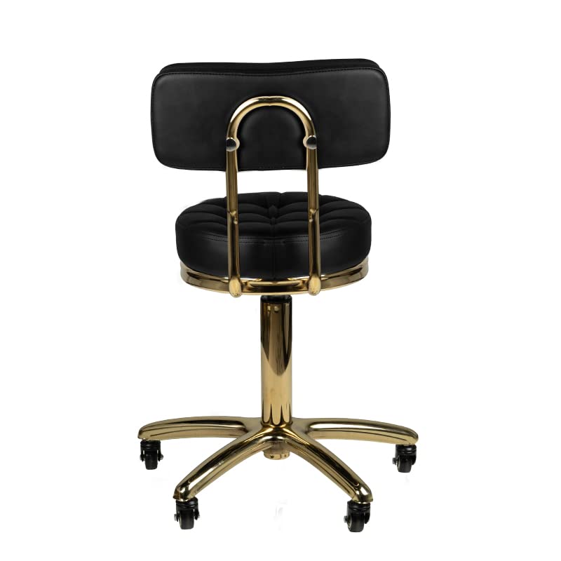 ACTIVESHOP Sgabello cosmetico a rotelle Gold AM-961 nero