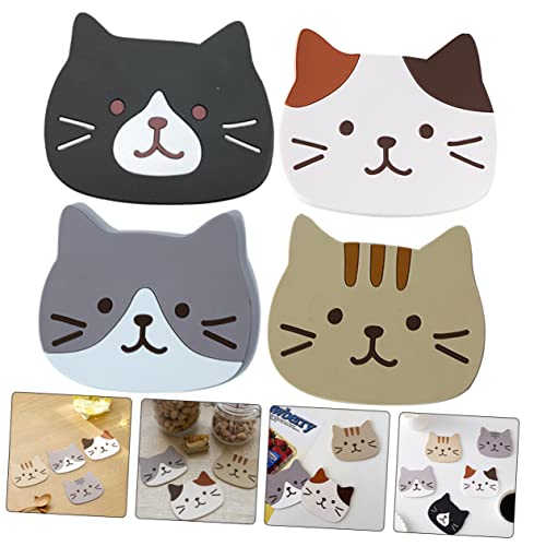 Dessous de bouteille anti-rayure chat | Protéger la table de la chaleur PVC - 8