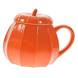 VALICLUD 1Stück Kreative Kürbisform Tasse aus Keramik Ergonomischer Griff für Halloween Milch Wasser Langlebig und Sicher für Feste und Anlässe
