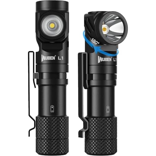 WUBEN L1 Rechargeable Flashlight High Lumens, 2000 Lumen Bright Tactical Flashlight, Dual Light Sources Pocket Flashlight, IP68 Waterproof Magnetic Camping Flashlight for Home Outdoors Emerg