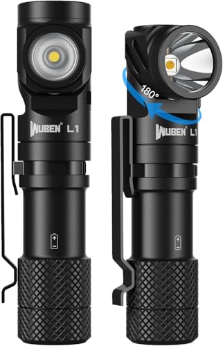 WUBEN L1 Rechargeable LED Flashlights 2000 High Lumens, Super Bright Powerful Flashlights Battery Powered, Dual Light Sources Compact Pocket Handheld Flashlight for Camping, Outdoor(519A)