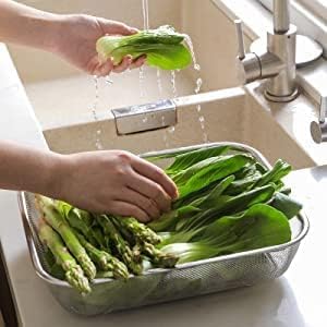 Image of Stainless Steel Dish Rack Drain Basket with Drip Tray & Spoon Holder Dish Drainer for Kitchen Drying Stand /Kuda /Plate Rack /Bartan Over Sink Counter Dish Rack Drain Basket Steel Tray Kitchen (Basket)