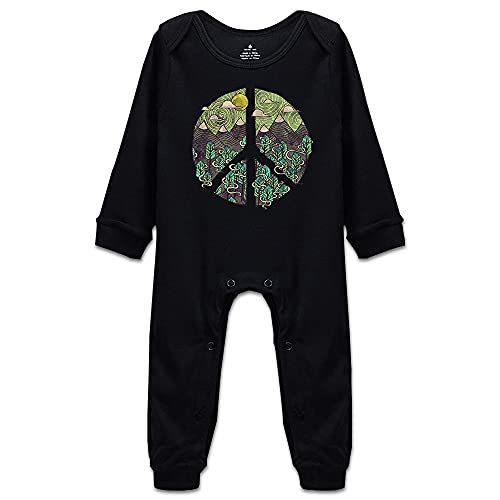 DOQOSESHY Nature Peace Sign Baby Climbing Short Sleeve Bodysuit Infant Cotton Long Sleeve Jumpsuit