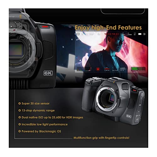 Blackmagic Pocket Cinema Camera 6K G2 (Canon Ef) With Sigma 18-35Mm Accessory Bundle (6 Items) #TOP4