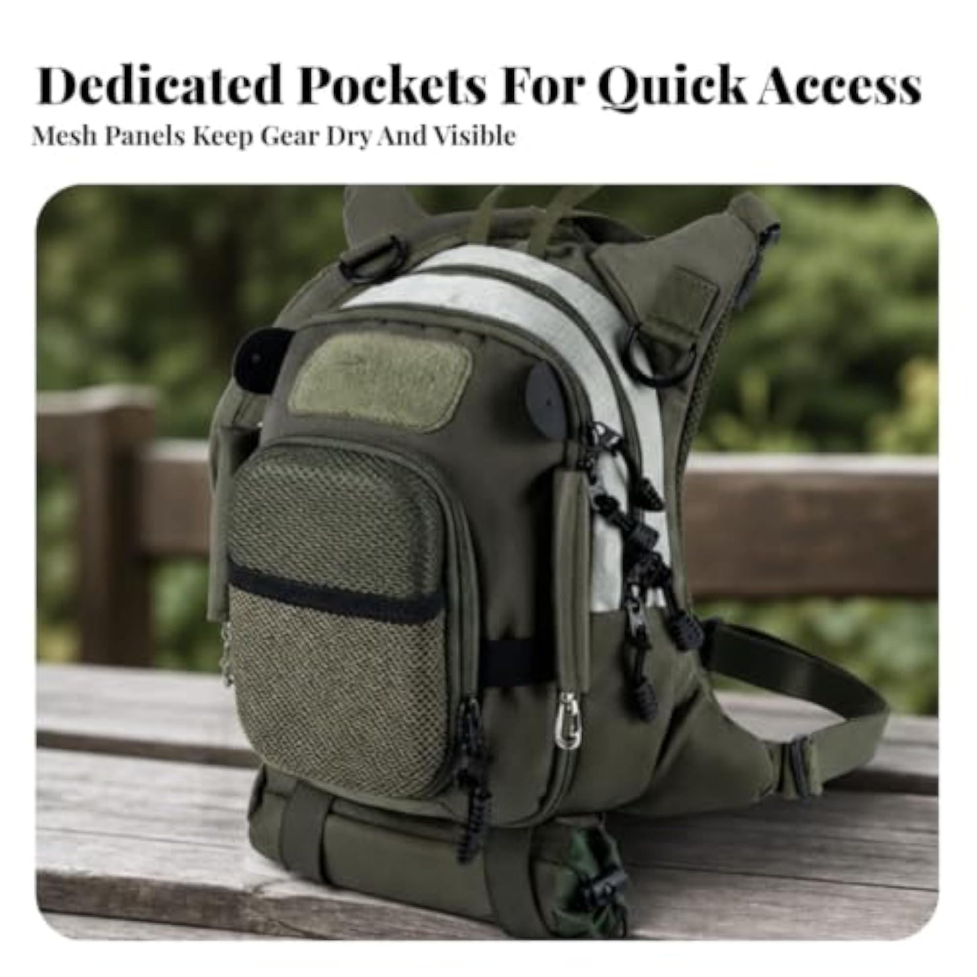 Multi-Compartment Tackle Chest Pack for Anglers