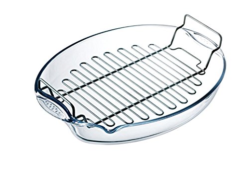Cocotte à rôtir ovale avec grille Pyrex Classic - 42 x 30 cm, 42 x 30 x 5 cm mit Grillrost