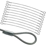 SSACK Stainless 304 Steel Looped Aircraft Cable Length of 10inch 12inch 14inch 20inch - Stainless Co