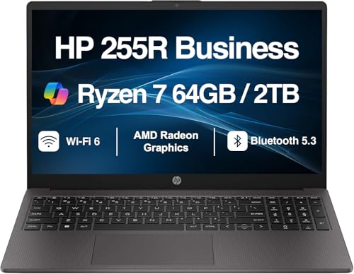 Image of HP 255R G10 Business Laptop 2026, 15.6 inch FHD Display