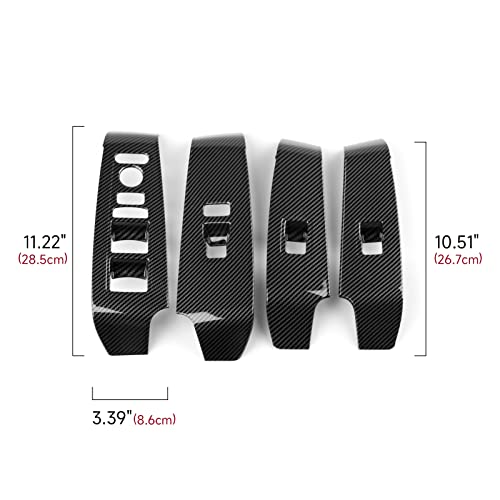 Image of Car Window Lift Control Switch Decals for 2022 2023 2024 2025 2026 Honda Civic 11th Gen Accessories ABS Carbon Fiber Interior Stickers