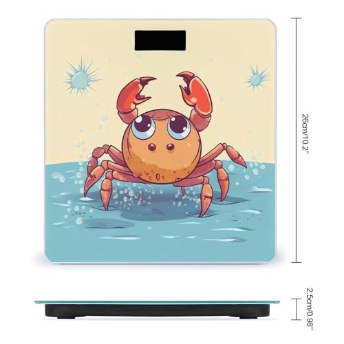 Báscula digital de baño diseño verano cangrejo miniatura 2