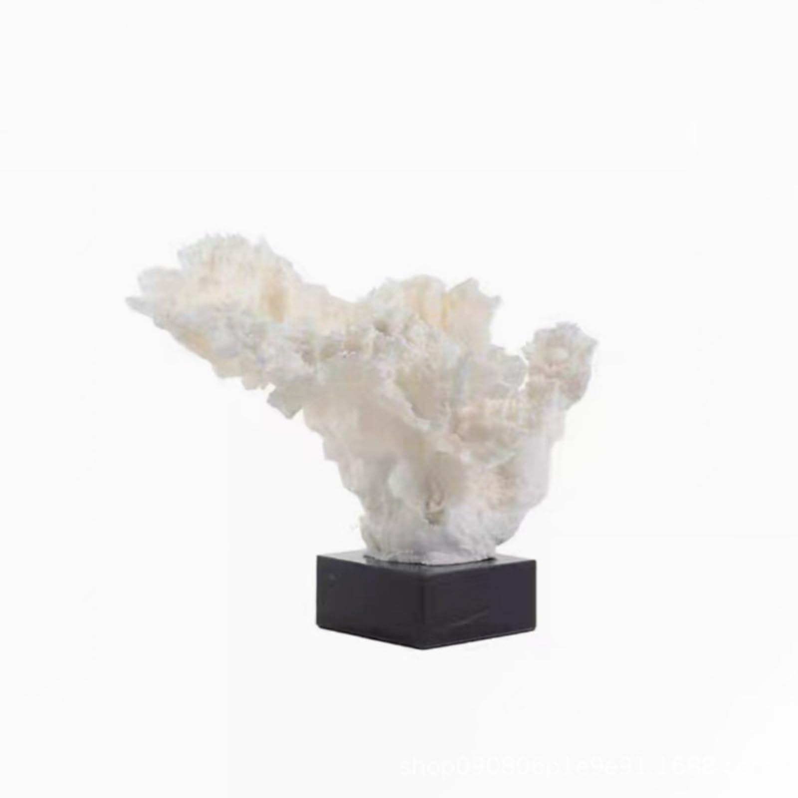 Statue corail B en résine blanche 33.5cm pour décoration d'entrée moderne