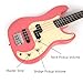 Fojill Full Size 4 Four String Electric Bass Guitar 10W Battery Power Bluetooth Amplifier Amp Right Hand Beginner Starter Kit Set Combo Bundle Accessory Bag,Strap,Picks,Capo,Cable,Strings(Pink)