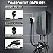 LEISHENG ENERGY Level 2 EV Charger for J1772, 240V Electric Car Charger, NEMA 14-50P 48A Plug, 25FT Cable, IP65, APP