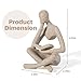 RHXRAF Bookshelf Decor, Coffee Table Decor, Library Decor Sculptures - Abstract Thinker Statue, Resin Modern Art Sculptures for Living Room, Office Desk,Home Decor (Beige)