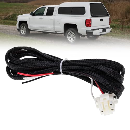 3 pin Leer Truck Cap Wiring Harness with Fuse Box Tag for Leer Camper Shell Truck Cap Wiring, Power for 3rd Brake Light/Dome Light Trailer Lights Converter Adaptor Kit