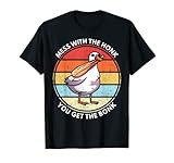 Mess With The Honk Get The Bonk Funny Duck Goose Meme Bat T-Shirt
