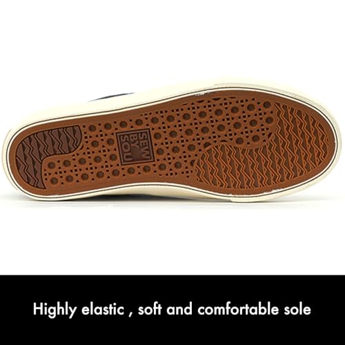Image of Skateboard Shoes for Men Leather Low Top Pro Skateboarding Training Casual Sneakers