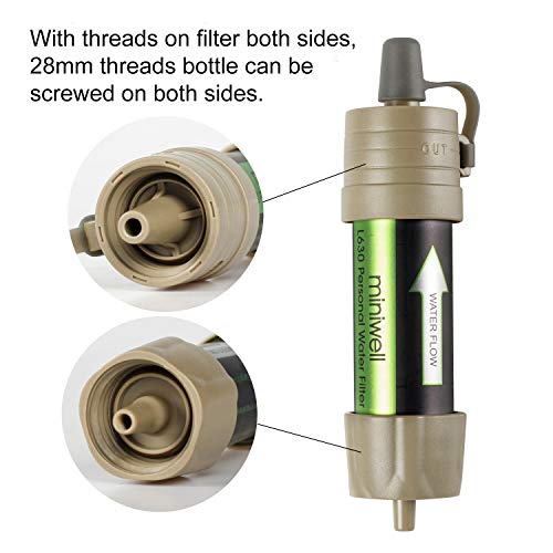 MINIWELL Gravity Water Filter Straw L630, Filtro
