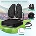 Dual-Backrests Ergonomic Stadium Seats with Back Support and Cushion,Portable Bleacher Chair with Cup Holder and Shoulder Strap,Folding Stadium Seat with 6Reclining Back for Sports Events and Concerts