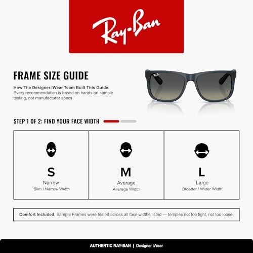 Image of Ray-Ban RB4165 Justin Classic Square Sunglasses for Men for Women