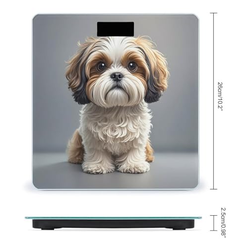 Báscula digital para baño con plataforma amplia y pantalla LCD miniatura 2