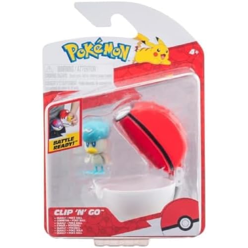 Pokémon Pkw3630 Clip 'N' Go Quaxly con Poké Bola