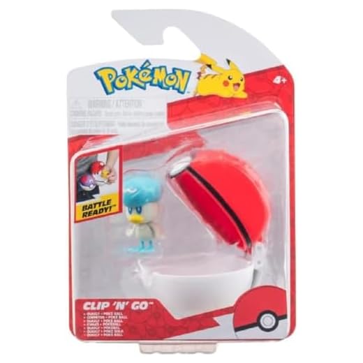 Pokémon Pkw3630 Clip 'N' Go Quaxly con Poké Bola