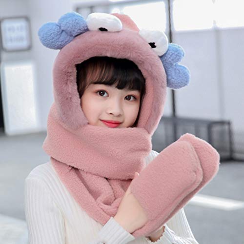 Conjunto 3 en 1 para niños de gorro bufanda y guantes con forro polar 6