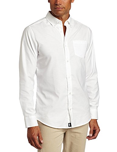 Lee Uniforms Oxford-Hemd für Herren, langärmelig, Weiss/opulenter Garten, Mittel