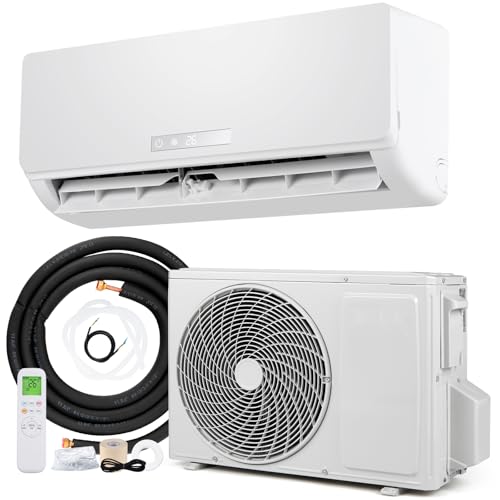 TANGZON 18000 BTU Air Conditioner Wall Split 5 in 1 Air Conditioning Unit Heater Dehumidifier Air Purifier Fan with Heat Pump Remote & Installation Kit A++ Rating Inverter Wall AC Unit for 116