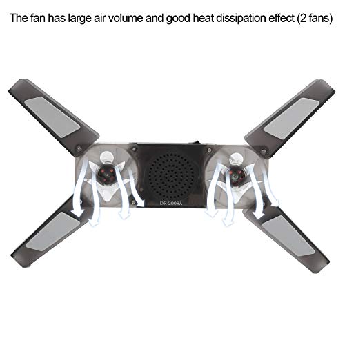 Base enfriadora para laptop con ventiladores LED azules miniatura 4