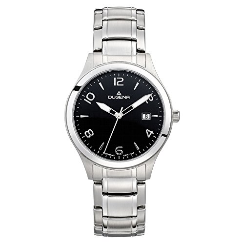 Preisvergleich Produktbild Dugena Herren Armbanduhr Hampton Edelstahl 37mm silber / schwarz