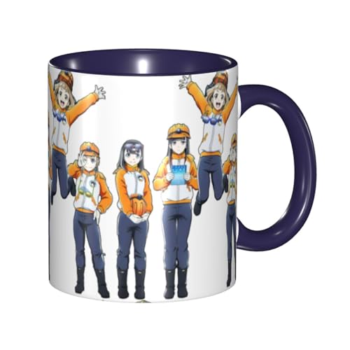 宇宙よりも遠い場所 セラミックマグカップ 食器 大容量コーヒーカップ 330ml 耐熱 おしゃれなマグカップ オフィスホーム用 プレゼントに最適 再利用可能 ギフト 男女兼用 Navy Blue