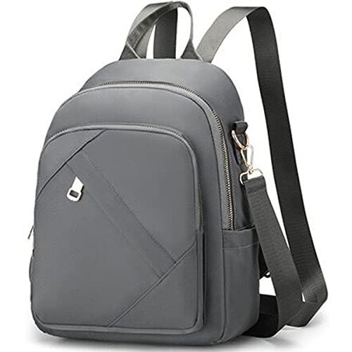 Veyarien Zaino piccolo da donna, in nylon, leggero, piccolo, casual, per donne, ragazze, all'aperto, viaggi, lavoro, campeggio, mini zaini impermeabili e piccoli, Grigio, S