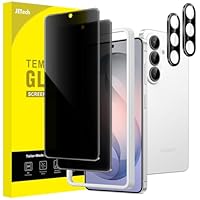 JETech Sichtschutz für Samsung Galaxy S26 mit Kameraschutz, Anti-Spy Gehärtete Glas Schutzfolie, Einfache Installationswerkzeug, Fingerabdruck ID Kompatibel, 2 Stück Jeweils