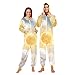 Yuiboo Watercolor Sun & Cloud FlightAdults One-Piecing Pajamas Cosplay Suit with Hood