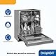 Exquisit Geschirrspüler EGSP2113-EB-030E inox | Spülmaschine 60 cm teilintegriert | Einbaugeschirrspüler | 13 Maßgedecke | Inox