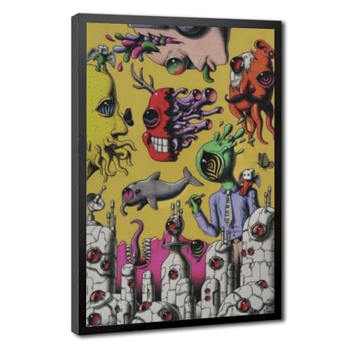 Toile abstraite psychédélique pour décorer une chambre à coucher