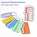 ZBJBinCH 3 Pcs Reminder Board for The Elderly, ADHD Tools for Kids Portable Visual Schedule for Kids School Bag Pendant Detachable Daily Task Planning Pad with List Cards Stickers for Kids