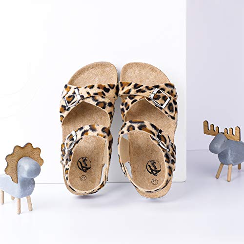 Trary Girls Sandals Adjustable Buckle Causal Sandals For Girls Open Toes Summer Shoes Cork Footbed Sandals For Little Big Kids Size 2 #TOP4