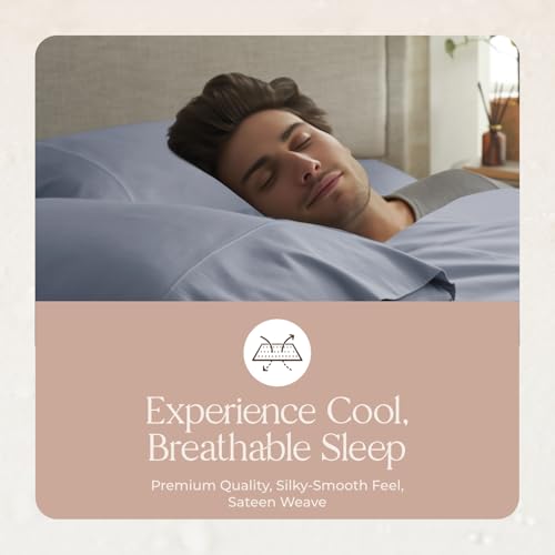 Image of 100% Organic Cotton Pillow Cases Standard Size Set of 2-100% Cotton Pillowcases GOTS Certified 300 Thread Count - Naturally Cooling Comfortable Breathable & Soft Pillow Cases (Mineral, Standard)
