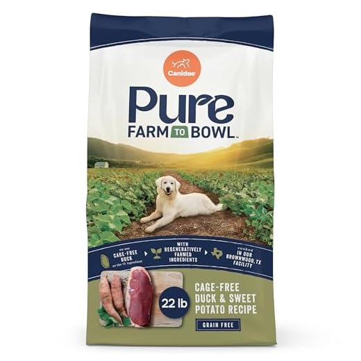 Canidae Pure Farm to Bowl Cage-free Duck & Sweet Potato, Adult, Grain-Free Dry Dog Food, 22lb