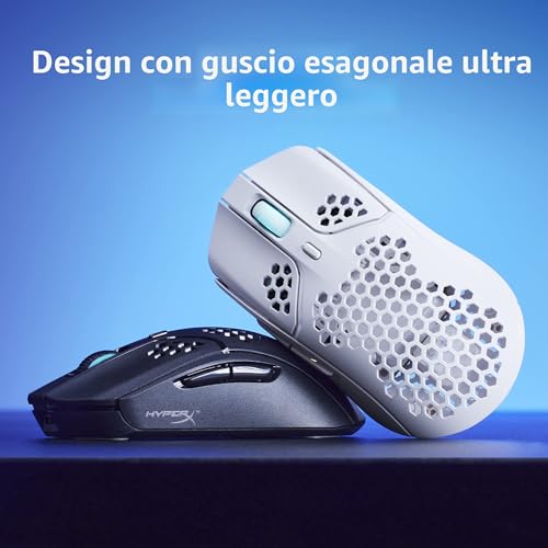 Pulsefire Haste, Mouse Gaming Senza Filo, Connettività a 2,4 GHz, Illuminazione RGB, 6 Tasti Programmabili, 16000 DPI, Resistenza fino a 80 Milioni di Clic, Batteria fino a 100 Ore, Bianco - Mouse gaming - Immagine 2