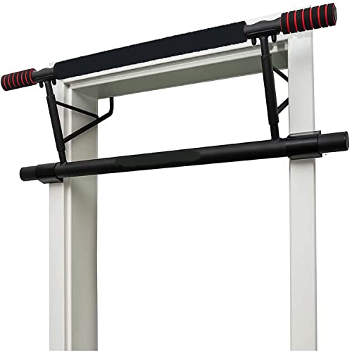 Barre Tractions Porte VINTEAM Pull-Up Bar sans vis pour Cadre Barre de Traction Sans Vis 20 cm Haut barre de traction sans Fixation Max.125 kg Cover