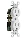 Leviton T5320-W Straight Blade Tamper Resistant Duplex Receptacle, 125 V, 15 A, 2 Pole, 3 Wire, 1 Pack, White