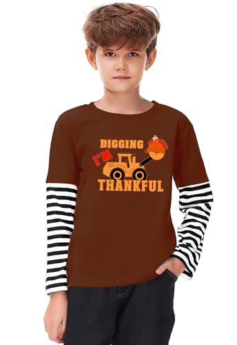 Image of Remimi Unisex Kids Christmas Long Sleeve Shirt Xmas Print Stripe Shirts 2-12 Years