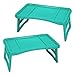 Price comparison product image Breakfast in Bed Plastic Colour Folding Serving Tray TV Dinner Meal Tray (Set of 2) - 23.5cm (H) x 50cm (L) x 32cm (W) Lightweight Design with Wipe Clean High Gloss Finish.