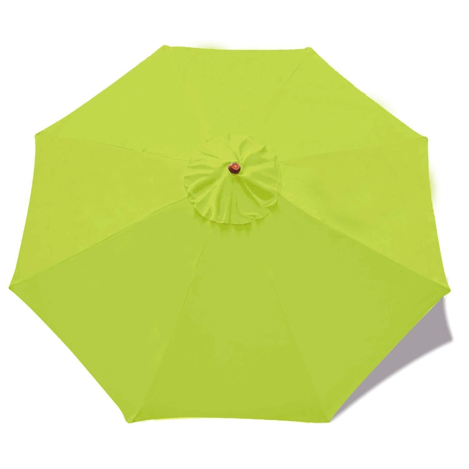 ABCCANOPY 9ft Outdoor Umbrella Replacement Top Patio Umbrella Market Umbrella Replacement Canopy with 8 Ribs(Canvas Ginkgo)